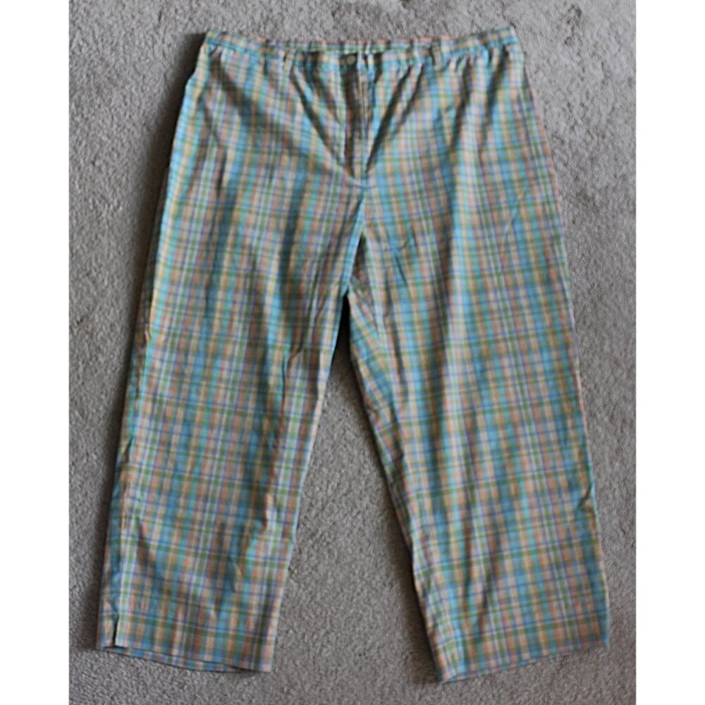 Ralph Lauren - Slim Crop Pants in Preppy Micro-Plaid, Geek Style - size 16 XL - Picture 6 of 9